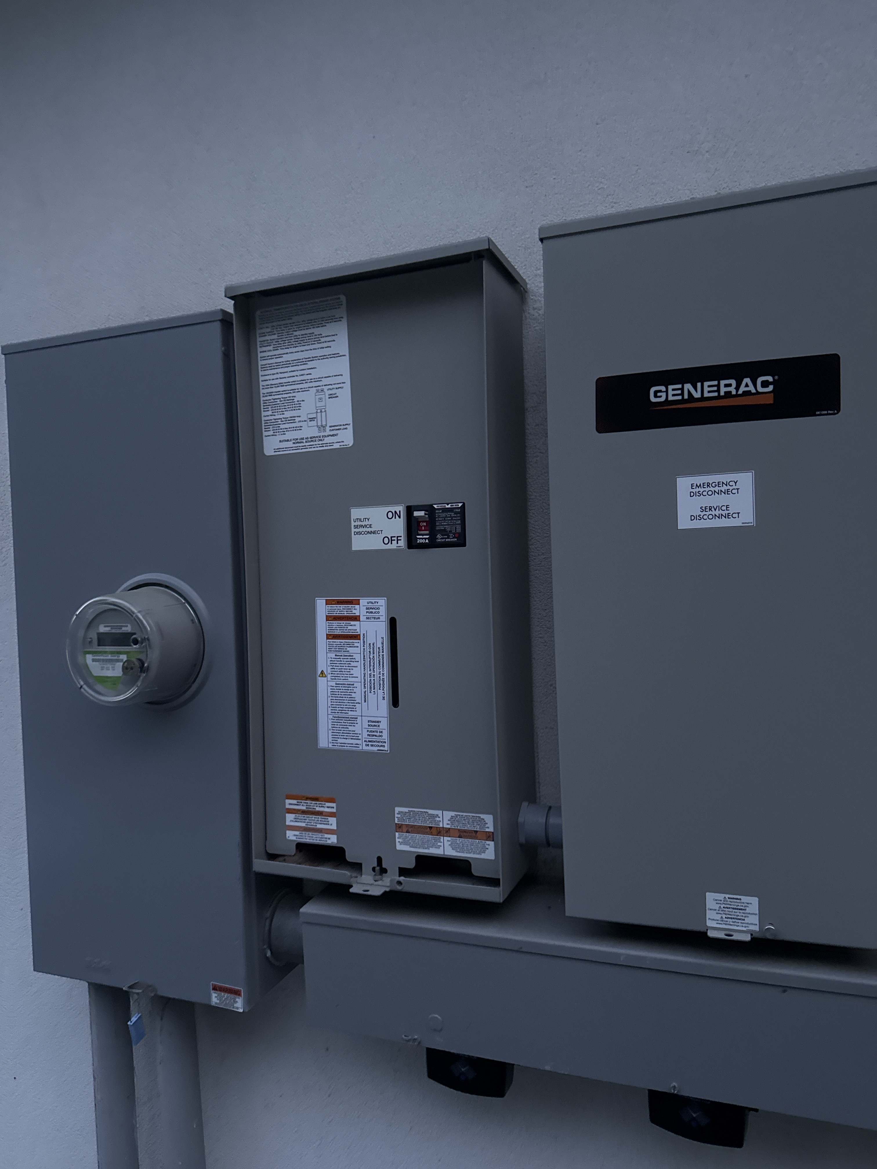Smart panel and transfer switch installed — the brains behind automatic backup power.